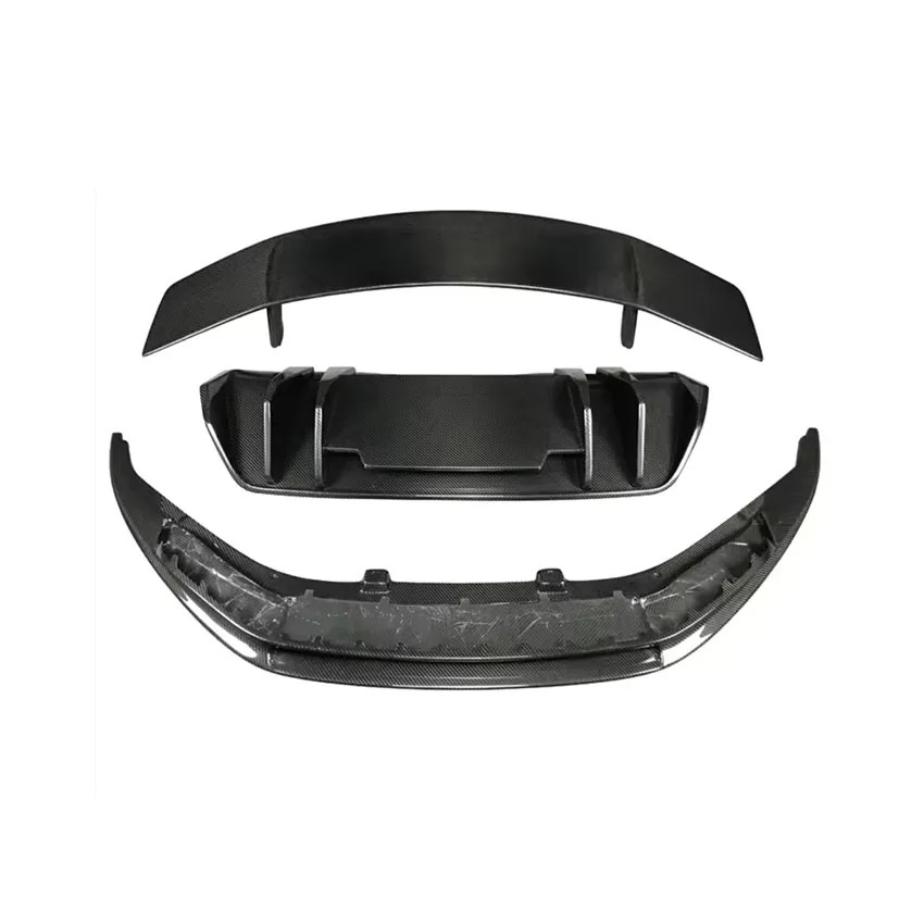 V Style Dry Carbon Fiber Body Kit Front Bumper Lip for  R8 Carbon Fiber 2017-2019